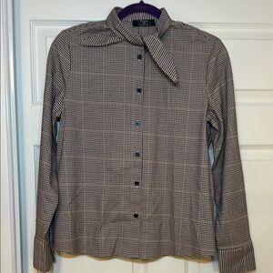 Stylish Black and White Checkered Men's Shirt